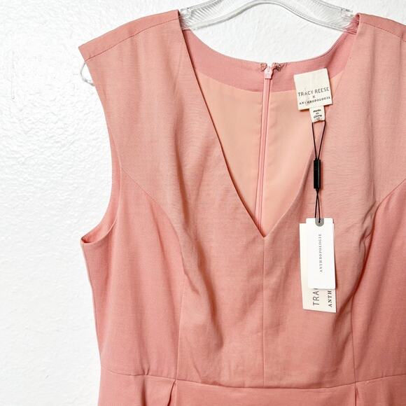 ANTHROPOLOGIE TRACY REESE PAINTERLY PLEATED WOMEN DRESS SIZE 12 BRAND NEW - Picture 2 of 7